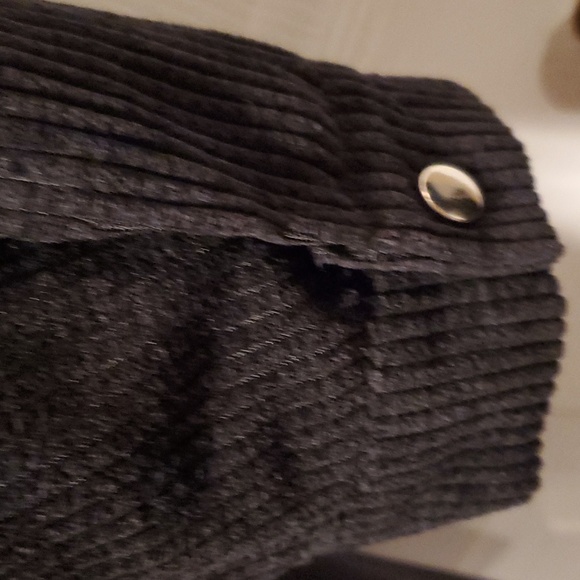 Shein Women's Corduroy Button Down Black Jacket - Size 6 Medium - Picture 8 of 10